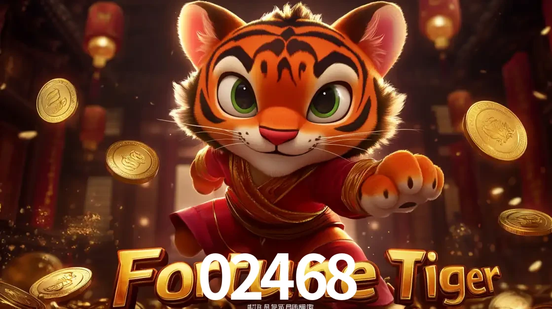 O carismático mascote do jogo de slot Fortune Tiger, um tigre fofo em pose de artes marciais, pronto para trazer sorte e multiplicadores de ganhos no cassino online 02468.